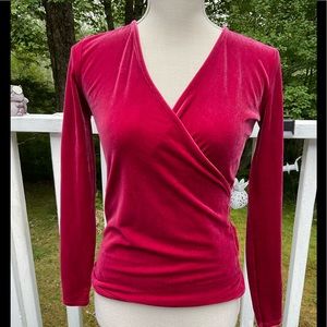 NWT J Crew Velvet Wrap Top Size XXS